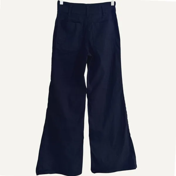 Maeve Anthropologie The‎ Junie Jean Black Wide Leg Petite Pants 27P - Image 3