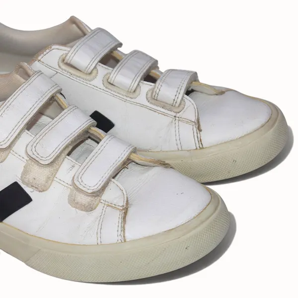 VEJA Recife White Black Leather Sneakers 40 US 9 - Image 15
