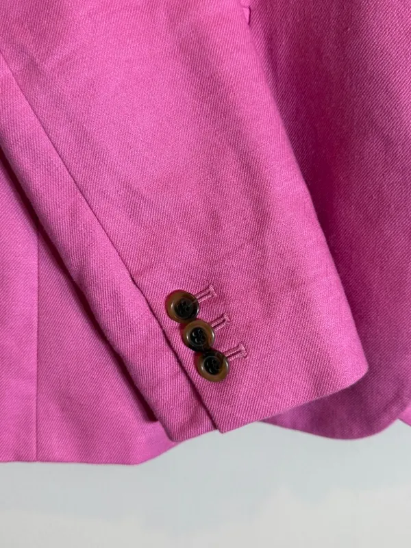 J. Crew Parke Blazer in Stretch Linen Women's 8 Vivid Fuchsia Career Preppy Chic - Image 8