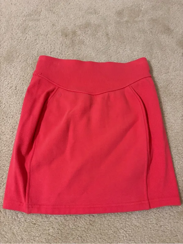 Lululemon Glaze Pink Scuba Mini Skirt - Image 3