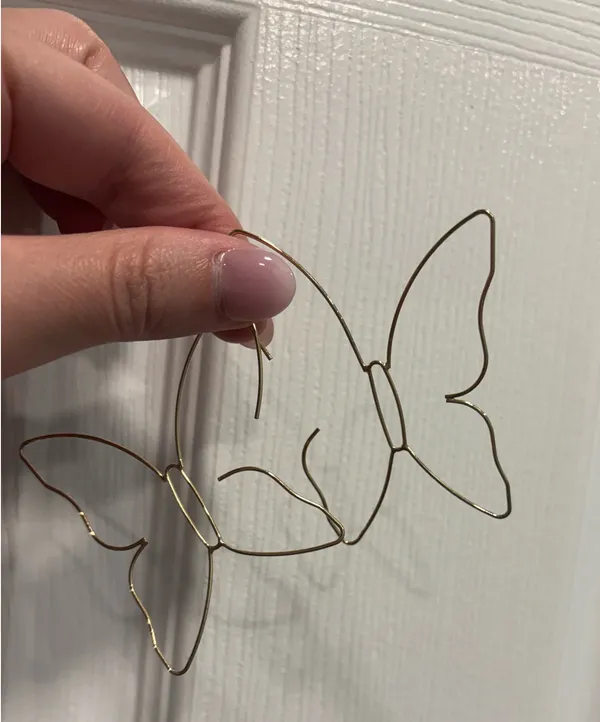Butterfly Earrings Boutique Gold - Image 3