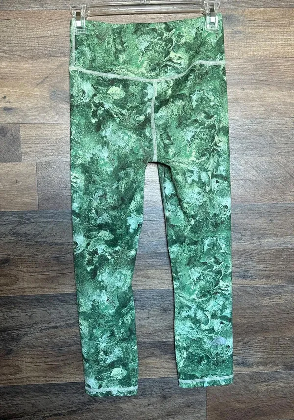 THE NORTH FACE Elevation 7/8 Lime Cream Leggings Womens Small - Image 4