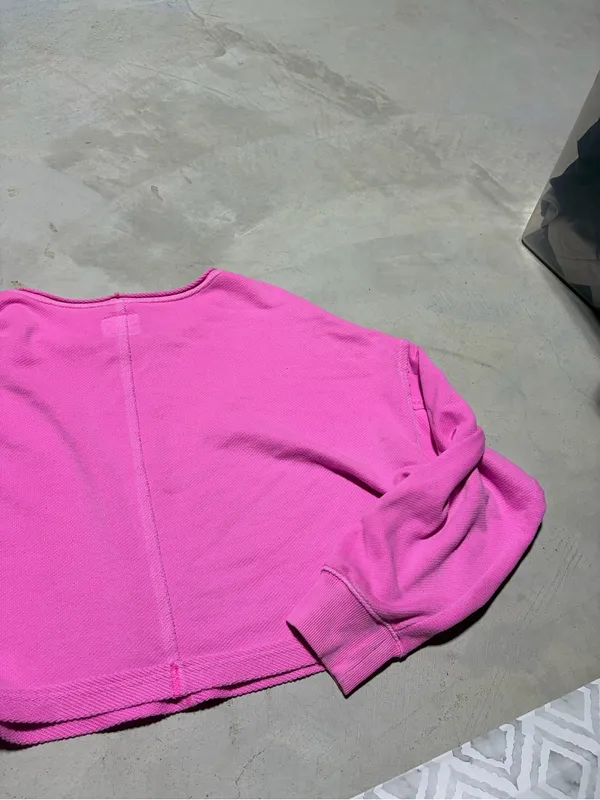 Aerie Cropped Pink Women's Sweatshirt xl - Image 11