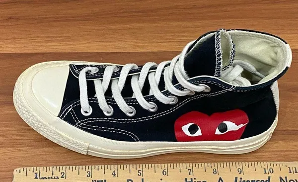 CONVERSE X Comme des Garçons PLAY High Top Chuck 70 Unisex Sneakers Women’s 7 - Image 9