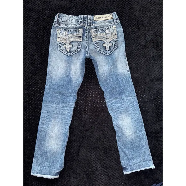 Rock Revival‎ Jeans Womens Blue Janelle Capri Wash Denim Size 25 - Image 7