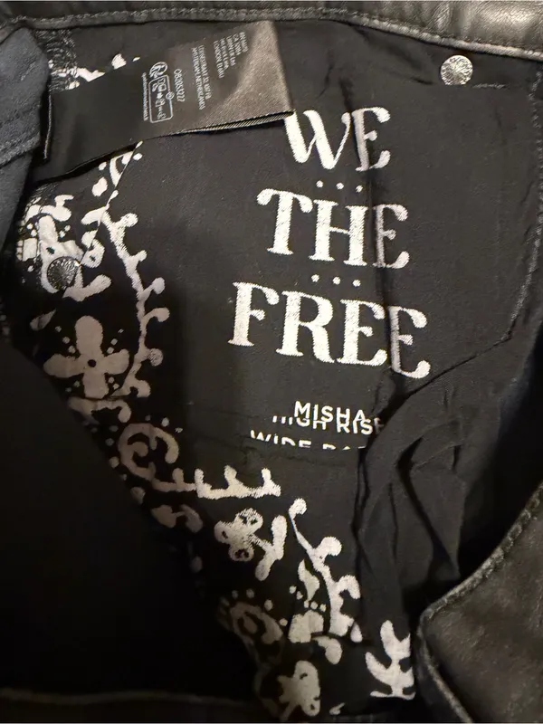 We The Free Black Faux Leather Pants - Image 5