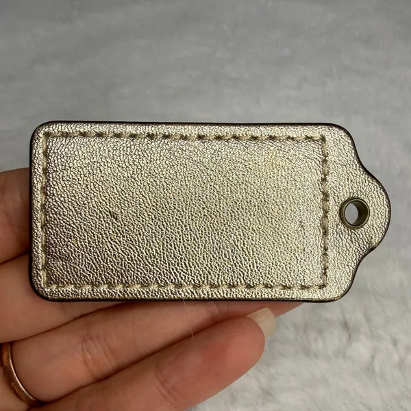 2" COACH Gold Fob Bag Charm Hang tag Hangtag - Image 2