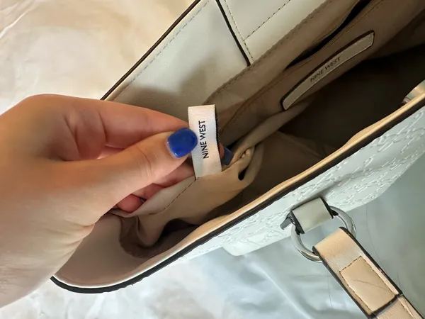 Nine West White Tote Handbag - Image 9