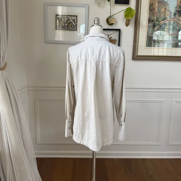 Free People Under Your Spell Cream Lace Up Tunic Top $108 M - Image 7