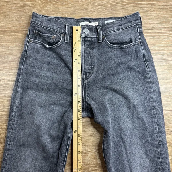 Levi's Premium Wedgie Icon Jeans Women's 28 Gray High Rise Tapered Ankle - Image 10