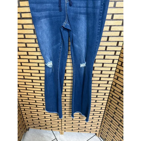 YMI‎ Pull On Drawstring Waist Flare Leg Jeans Size XL - Image 3