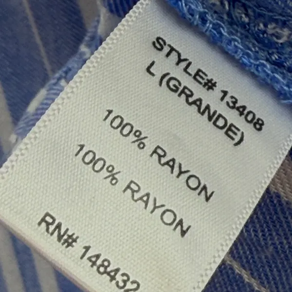 Staccato Blue Striped Sleeveless Button Up Tunic Top Blouse Womens Large - Image 10
