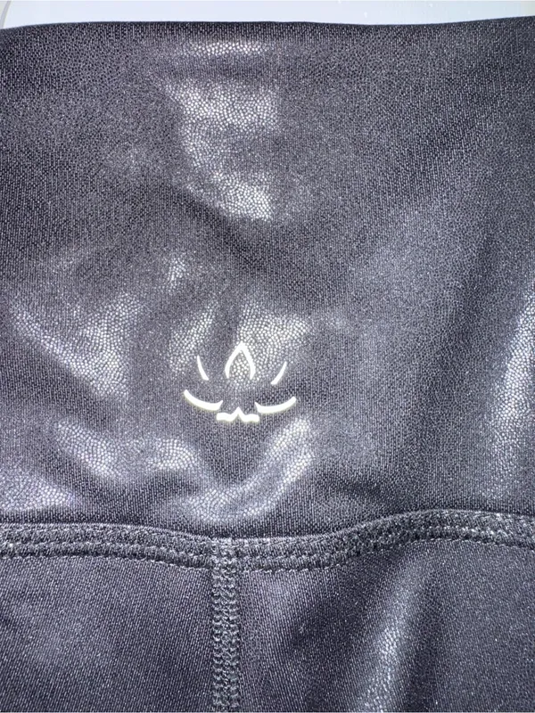 Beyond Yoga Black Shiny Shimmery High-Waist Sexy Leggings Size XS - Image 5