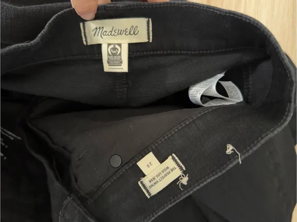 Madewell 28” Perfect Vintage Wide Leg Black Relaxed Office Work - Image 4