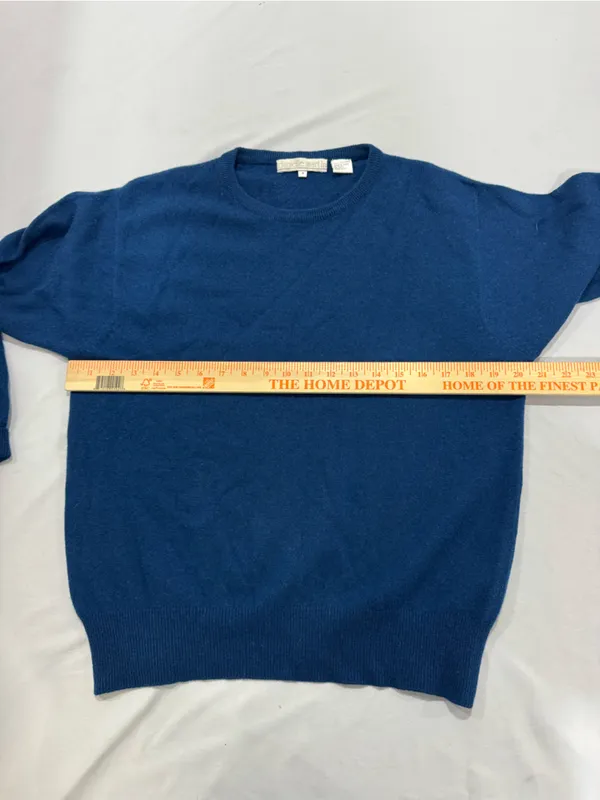 Vintage Danielle Martin 100% Cashmere Mock Neck Blue - Image 5