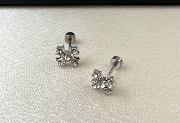 8mm CZ Cross Stud Earrings for Men Women Streetwear Hip Hop Punk Unisex Style - Image 2