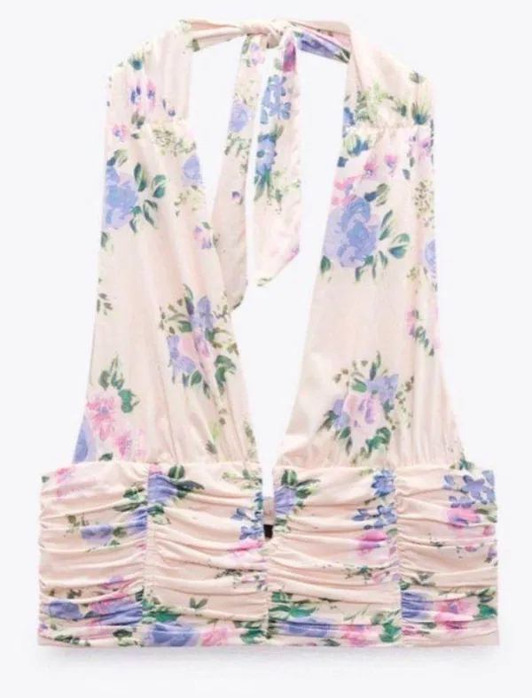 ZARA NWT •  Floral Halter Top - Image 7