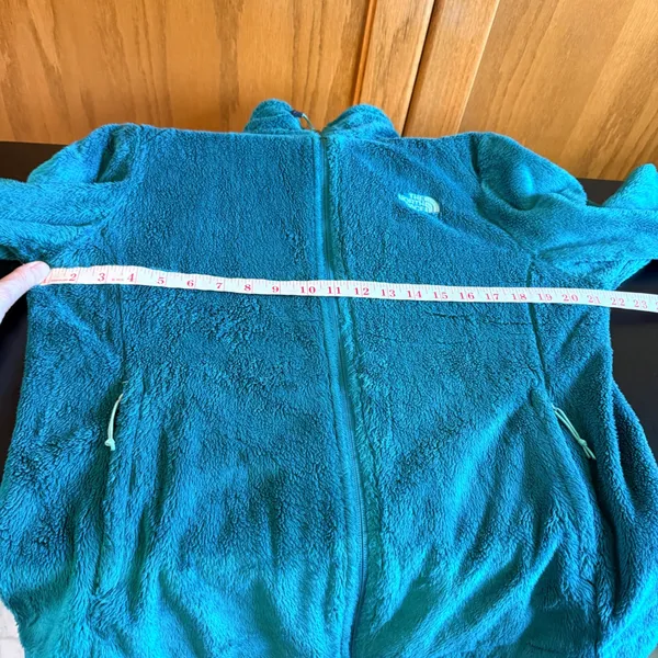 The North Face Osito 2 Fleece Jacket Teal Green Women Large Full Zip Soft Furry - Image 6