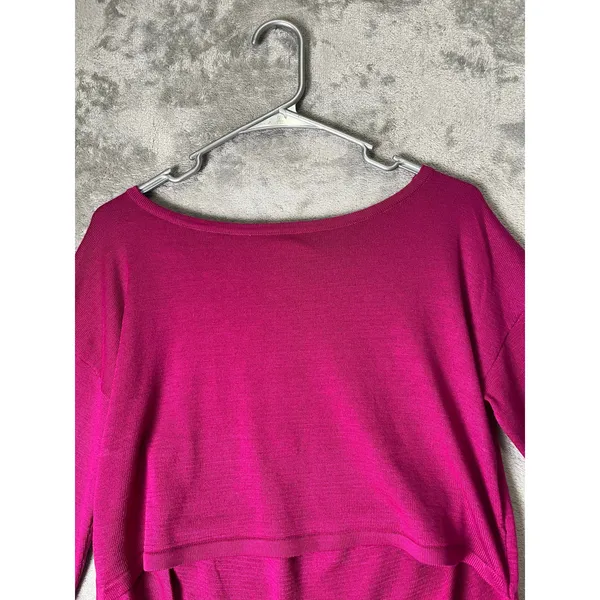 Nom Maternity Nursing Top Medium Pink Long Sleeve Layered Breastfeeding Shirt - Image 3