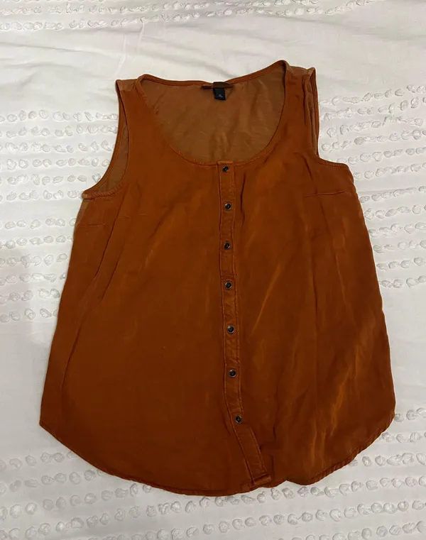 Universal Threads Copper Button Up Tank Top - Image 2