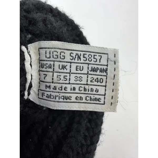 UGG Australia Classic Cardy 5857 Black Knit Mid Calf Boots Womens 7 - Image 7
