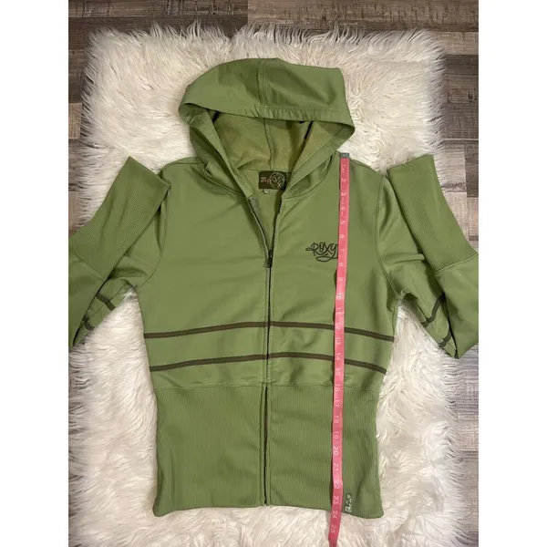 Roxy zip front stretch hooded fitted jacket L - Image 6