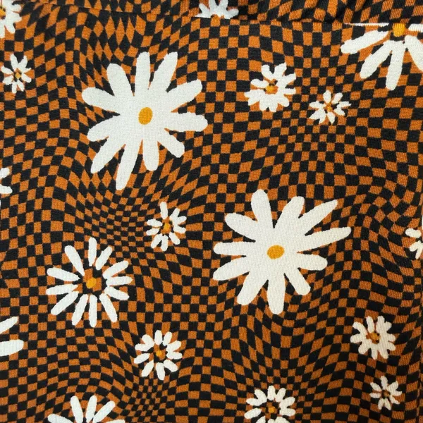 Altar’d State Daisy Extreme Flare Leggings Checkered Size Medium - Image 3
