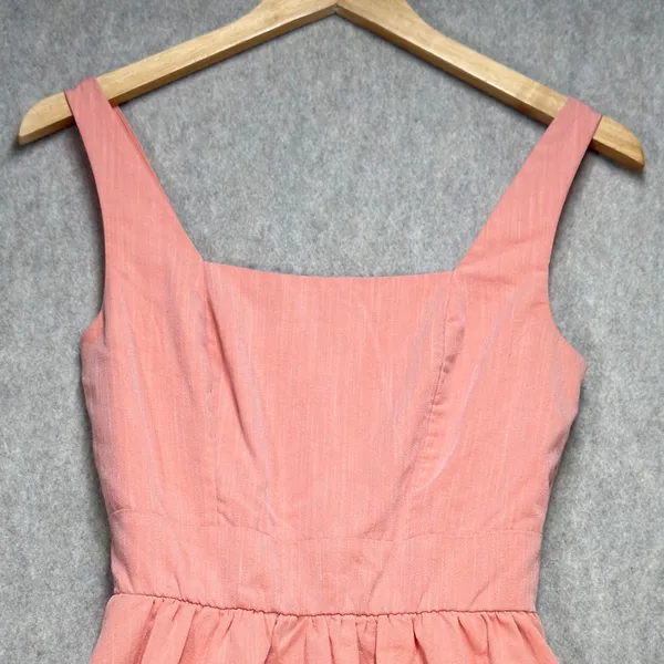 Women XS Fairycore Peach Cottagecore Boho Square Neck Coquette Mini Dress mi ami - Image 5