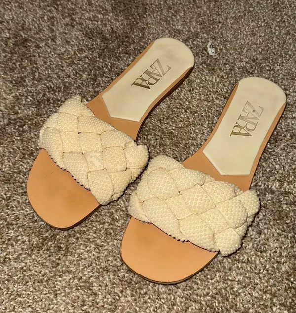 Zara white sandals - Image 2