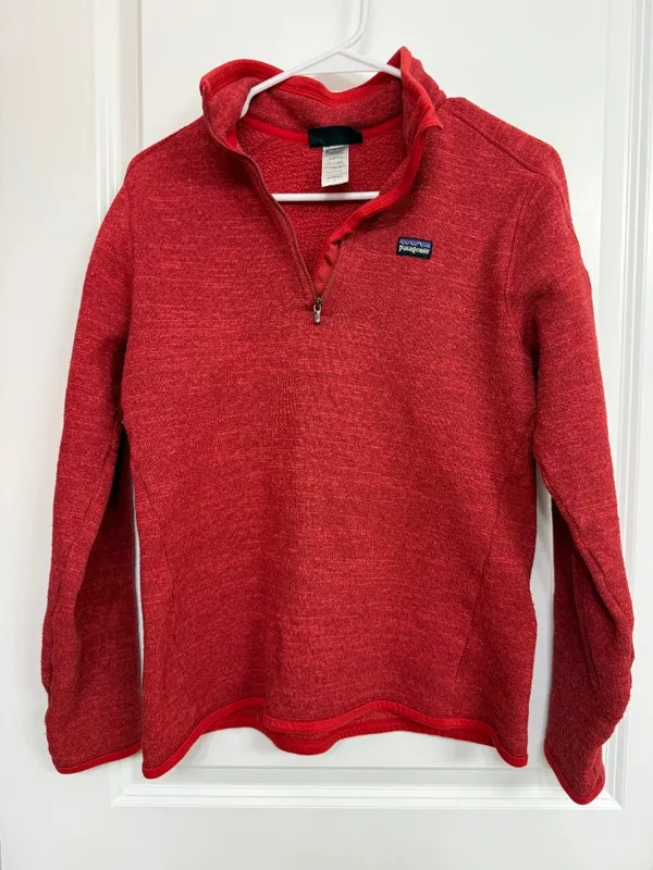 Patagonia Better Sweater 1/4 Zip Red Women’s L - Image 3