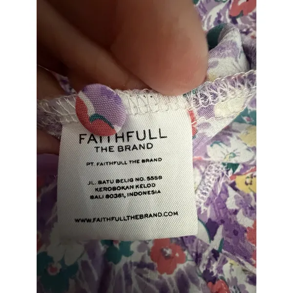 Faithfull The Brand Floral Tiered Midi Dress US Sz 10 Kate Middleton XL #D13-8 - Image 12