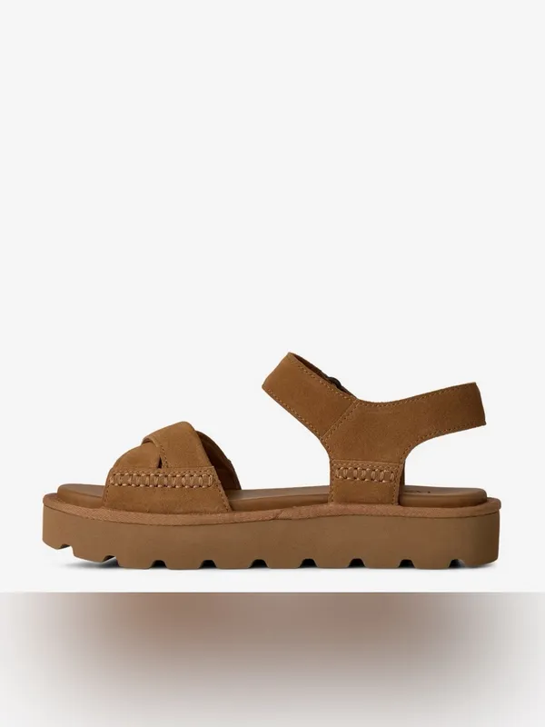 UGG Sungaze Suede Strappy Sandal in Chestnut - Image 5