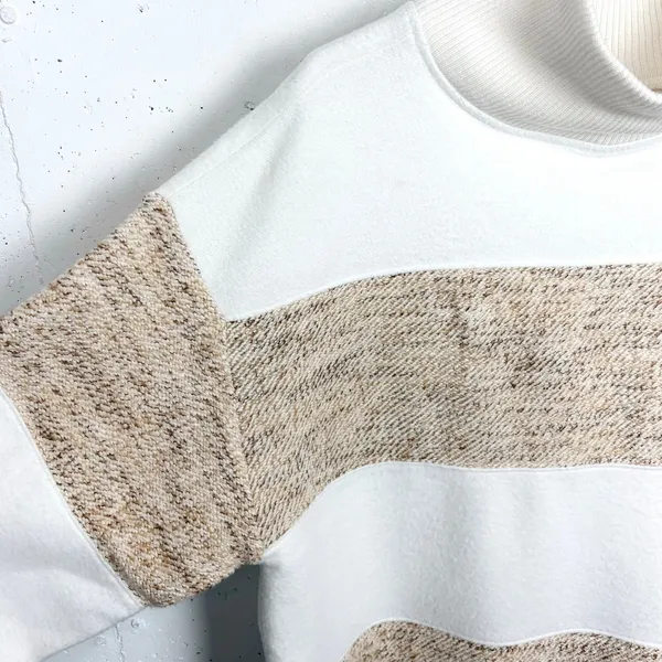 Anthropologie Daily Practice Cotton Mock Neck Sweatshirt Ivory Size Small - Image 5