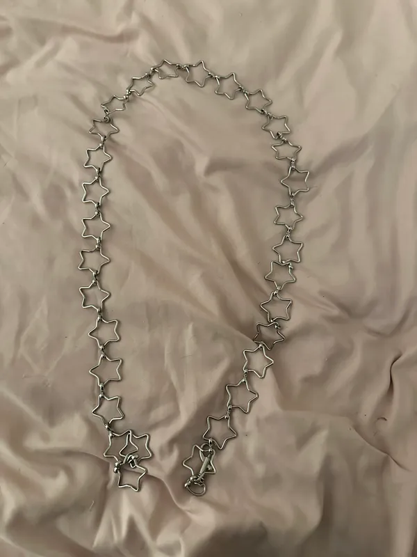 Brandy Melville silver star chain belt - Image 2