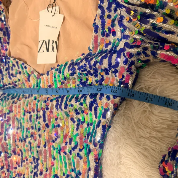Zara Limited Edition 2019 Multicolored Sequin Mini Dress Size XS - NWT - Image 12