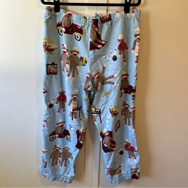 Nick & Nora Women’s Sock Monkey Bowling Slumber Pajama Pants Size‎ Large - Image 3
