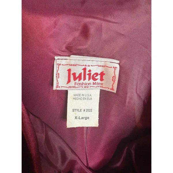 American Vintage Y2K burgundy ombre ruffle formal dress - Image 4