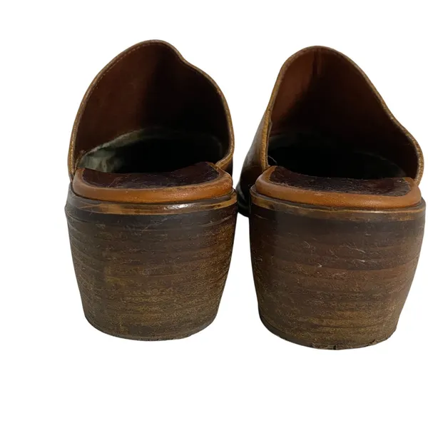 PIKOLINOS Slip On Slide Sandals Clogs Women's Size 37 Leather Cognac‎ - Image 6