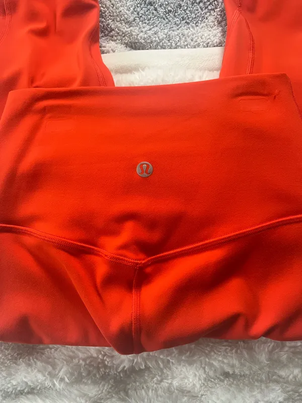 Lululemon Align Leggings 25" High-Rise red/orange - Image 3