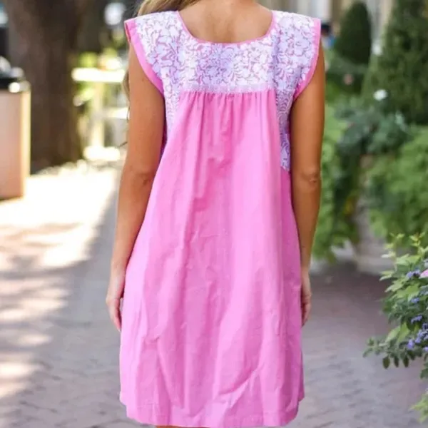 J.Marie Oaxaca Floral Embroidered Dress - Image 3
