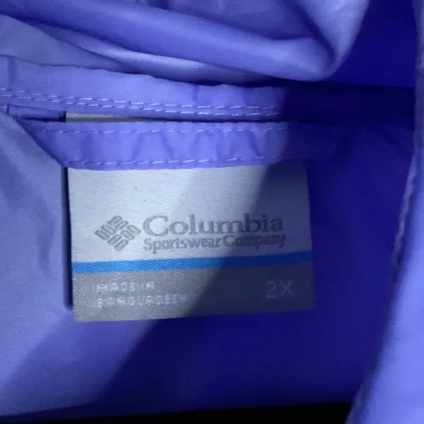 Columbia Lavender and White Windbreaker Jacket - Image 2