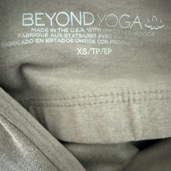 Beyond Yoga Spacedye Refocus Cropped Tank with Shelf Bra Birch Heather Beige XS - Image 8