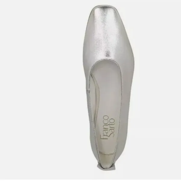 NEW Franco Sarto Women's Vana Snip Toe Ballet Flats Color:Silver SZ-9 - Image 4