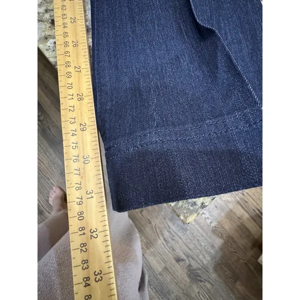Rachel Zoe Womens High Rise Sailor Jeans Dark Wash Gold Button Boot Cut Size 4 - Image 12