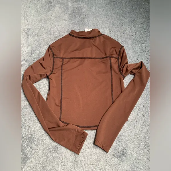 NWT BDG urban outfitters iets frans Brown Long Sleeve Top - Image 10