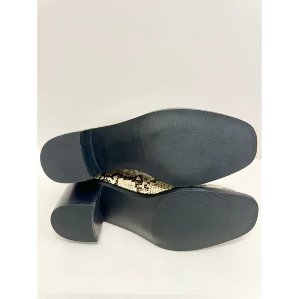 Nordstrom‎ Rack Ankle Booties Size 7 Leather Snake Print Block Heel NEW - Image 8
