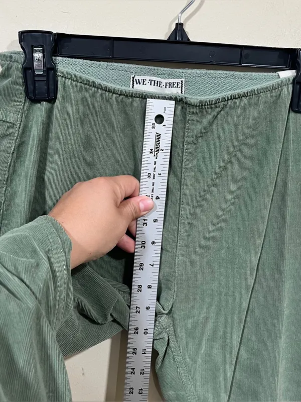 NWT olive green We The Free by Free People pull-on corduroy pants size 28 - Image 8