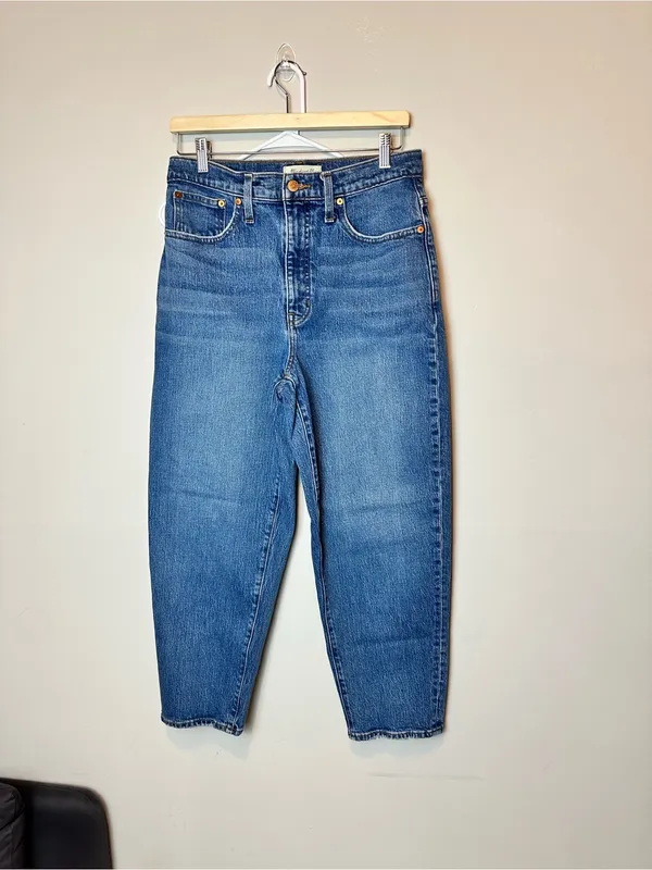Madewell High-Rise Balloon Jeans in Ellisboro Wash Size 29 Cropped Retro - Image 2