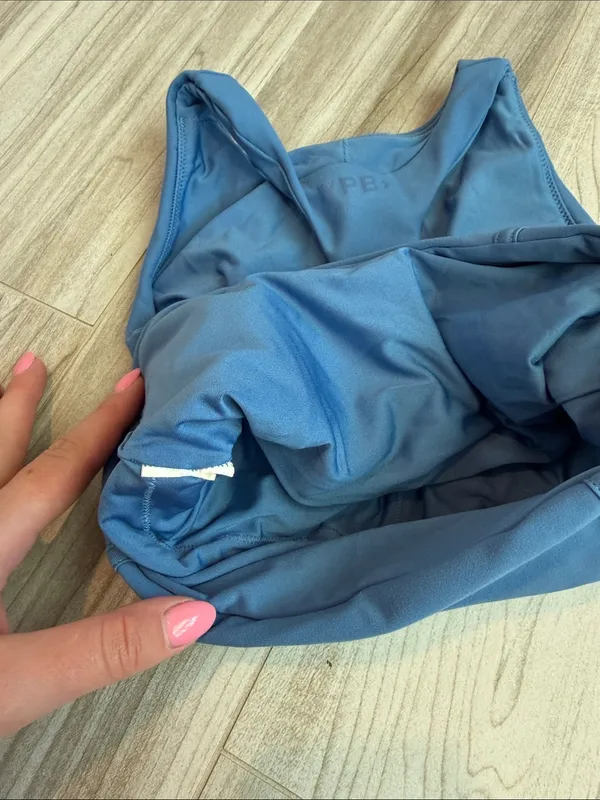 YPB Abercrombie High Neck Workout Tank Blue Small - Image 5