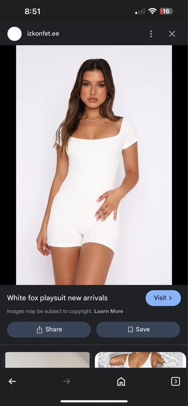 White Fox Romper Boutique White - Image 6
